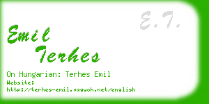 emil terhes business card